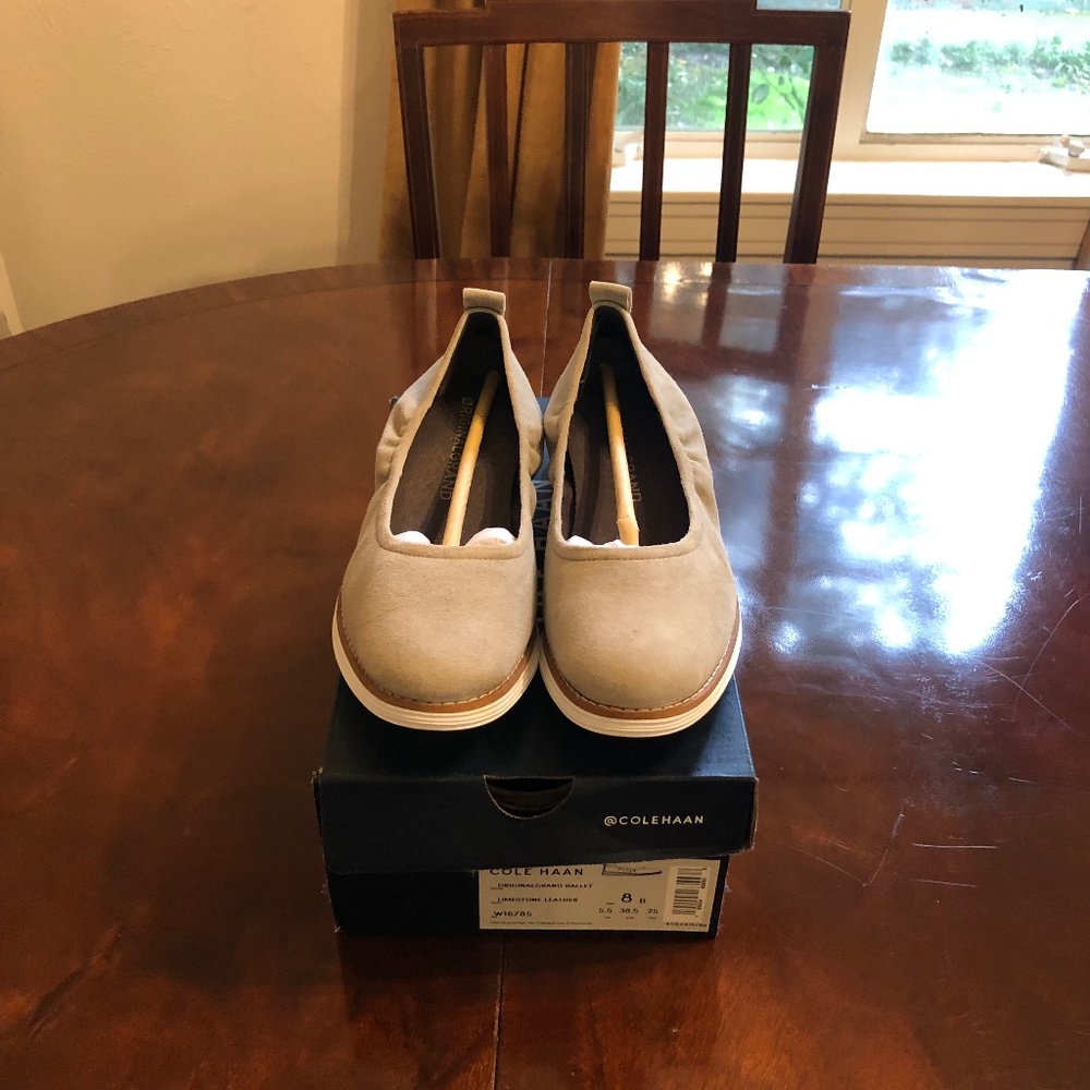 New: Cole Haan Original Grand Ballet Shoes - Limestone Leather